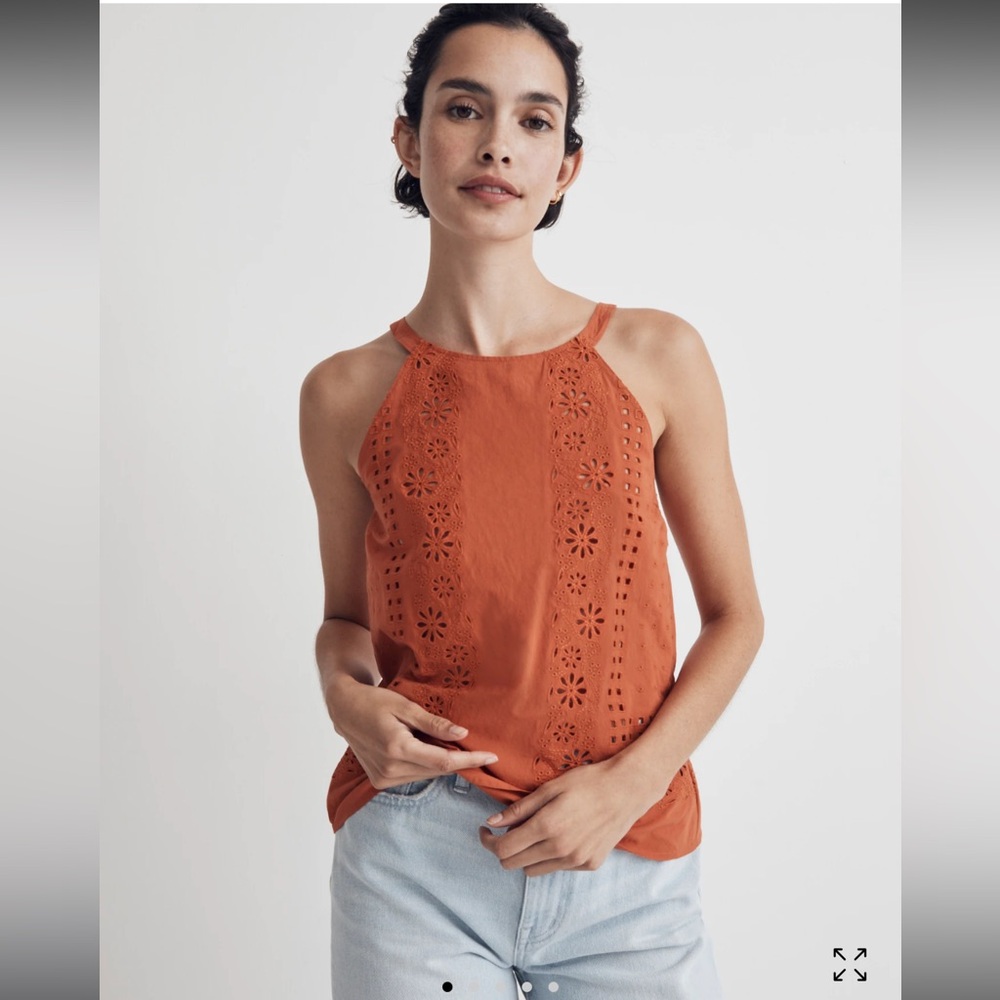 Madewell Eyelet A-Line Halter Top size XS - Picture 5 of 5